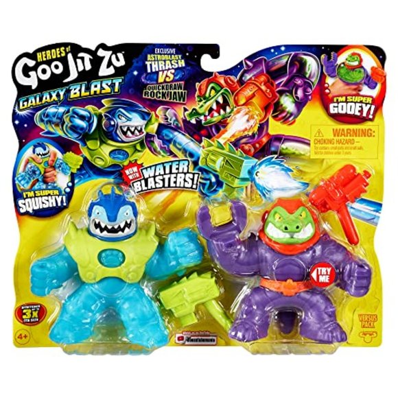 Heroes of Goo Jit Zu Galaxy Blast Versus Pack - Thrash vs Quickdraw Rock Jaw - Picture 1 of 5